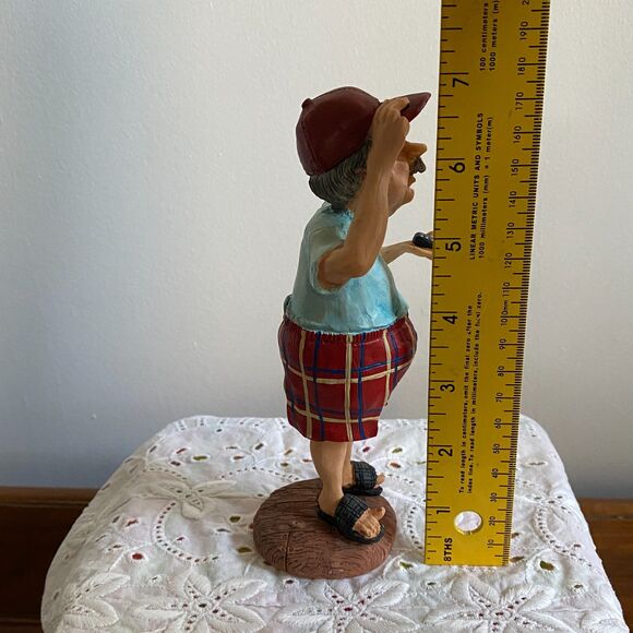 Vintage Russ Berrie "Gimme A Break" Figurine, Quirky Grandpa with Remote - Picture 4 of 9